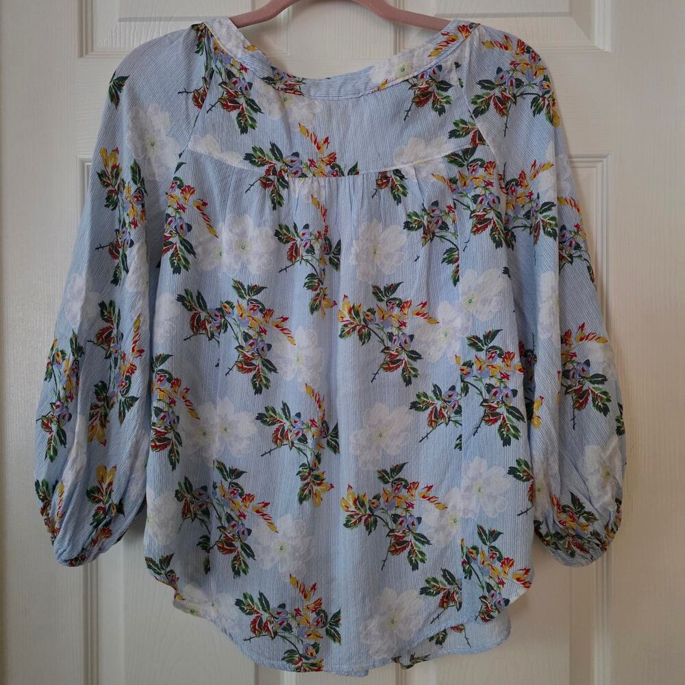Maeve by Anthropologie Long-sleeved Boho Floral Blouse size 4 - Picture 2 of 8